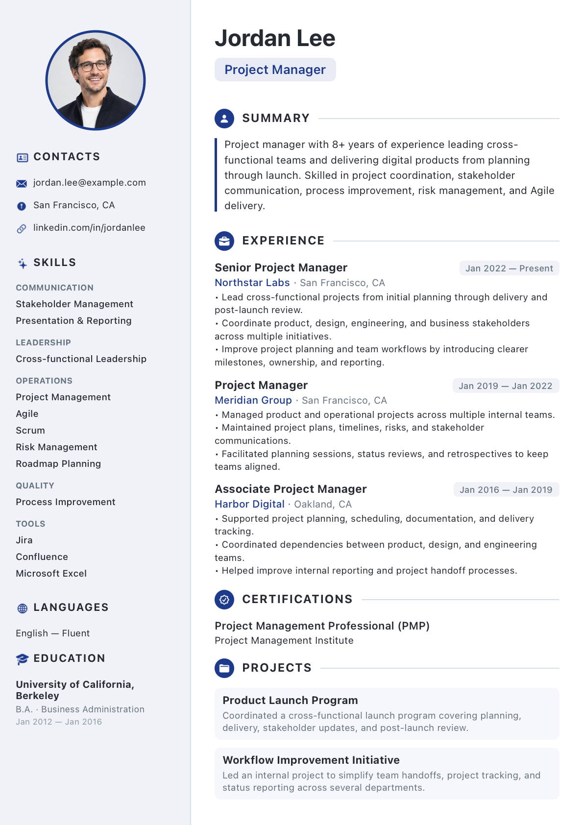 CVBuilderKit Modern ATS PDF Template